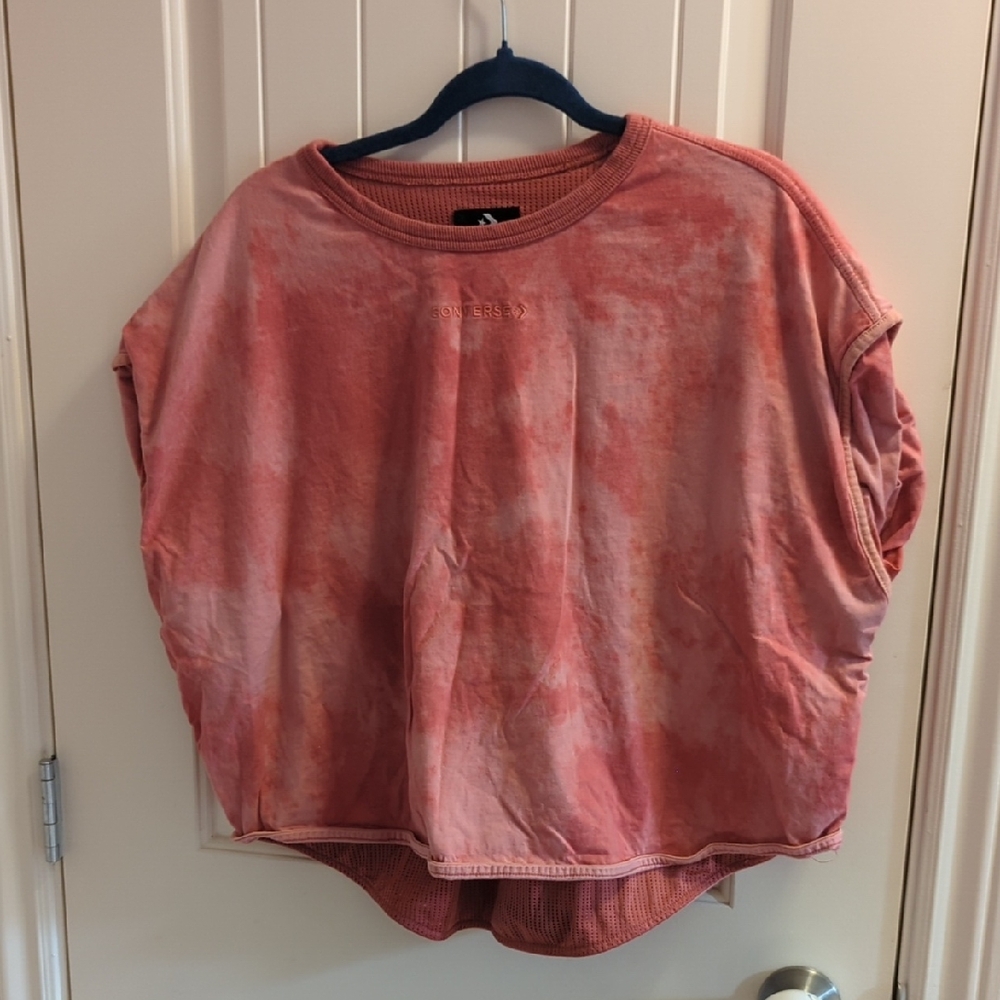 Oversized Converse Pink Tie-Dye Women's Top Sz.L